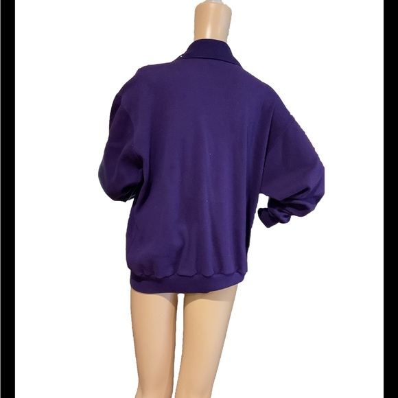 Fabulous Neiman Marcus Women’s  Purple Sweater/Sweatshirt WithChunky Rhinestones - Picture 2 of 3